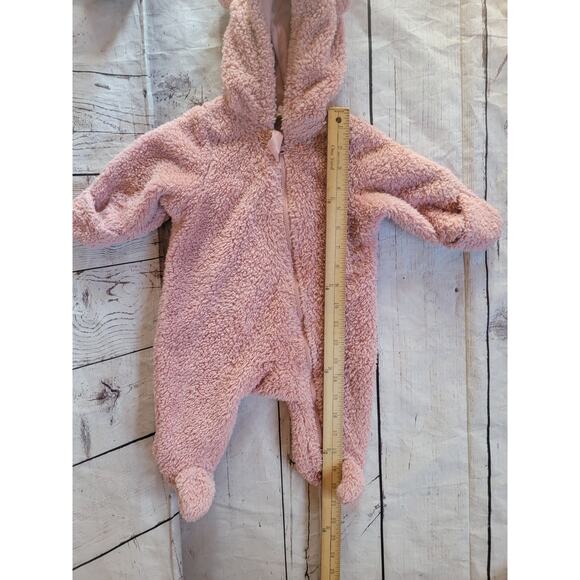 Kids Tales Pink Bear Winter One Piece Baby Jumper Size 3months W Hand Covers - Picture 6 of 9